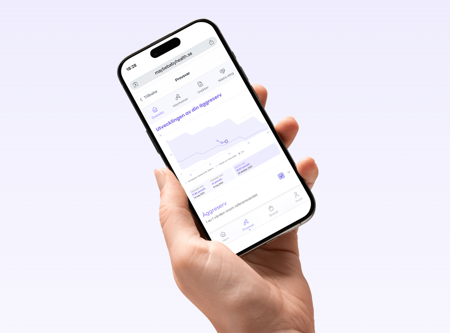 The Maybe Baby app showing results on a phone